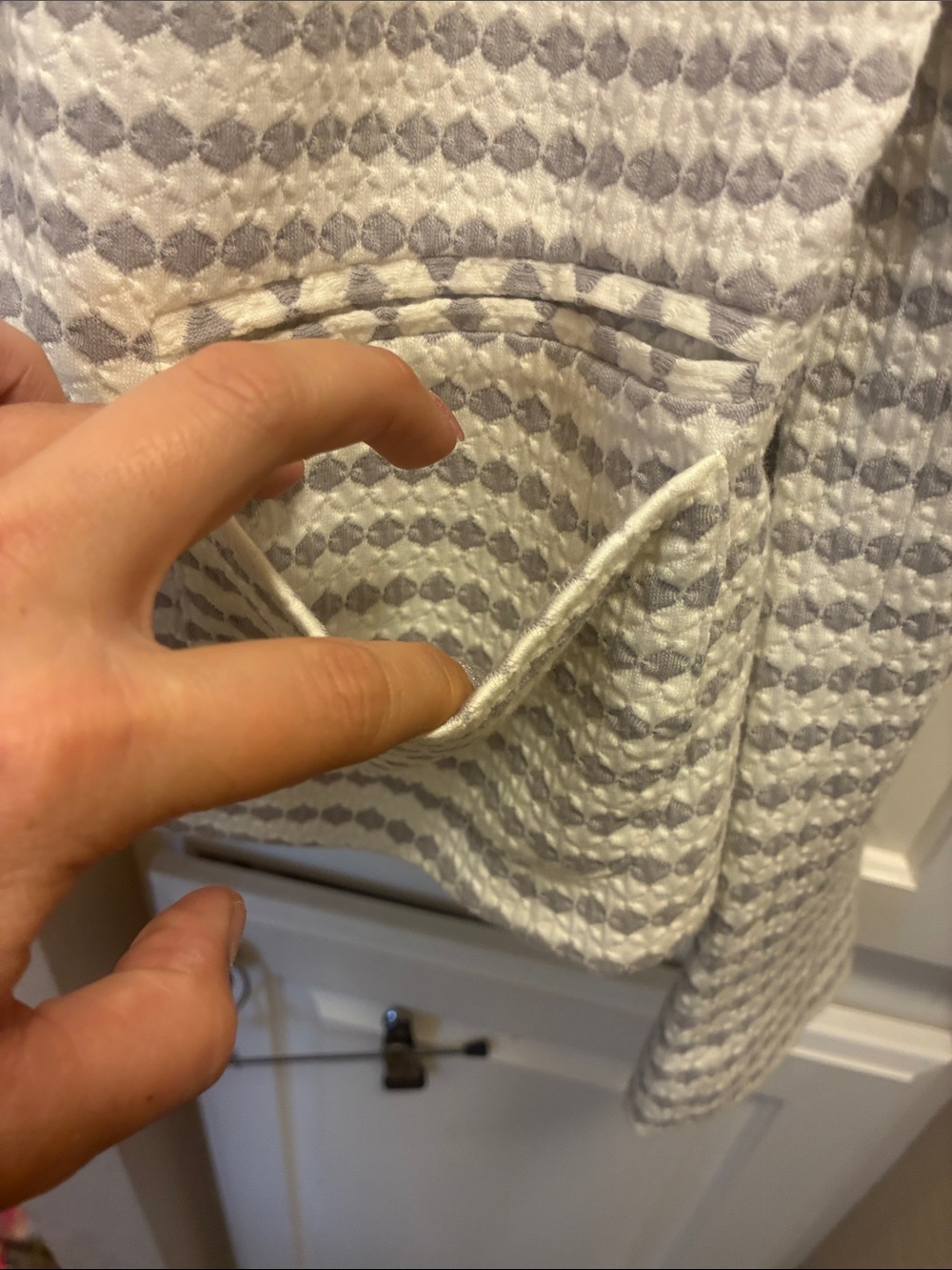 Anthropologie Cartonnier gray and white patterned blazer - Picture 9 of 13